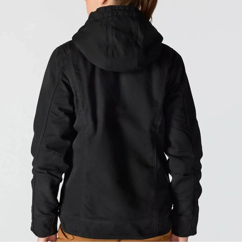 CARHARTT Women’s Washed Duck Sherpa Lined Hooded Jacket OJ4392-W NWT! - Picture 2 of 5